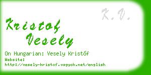 kristof vesely business card